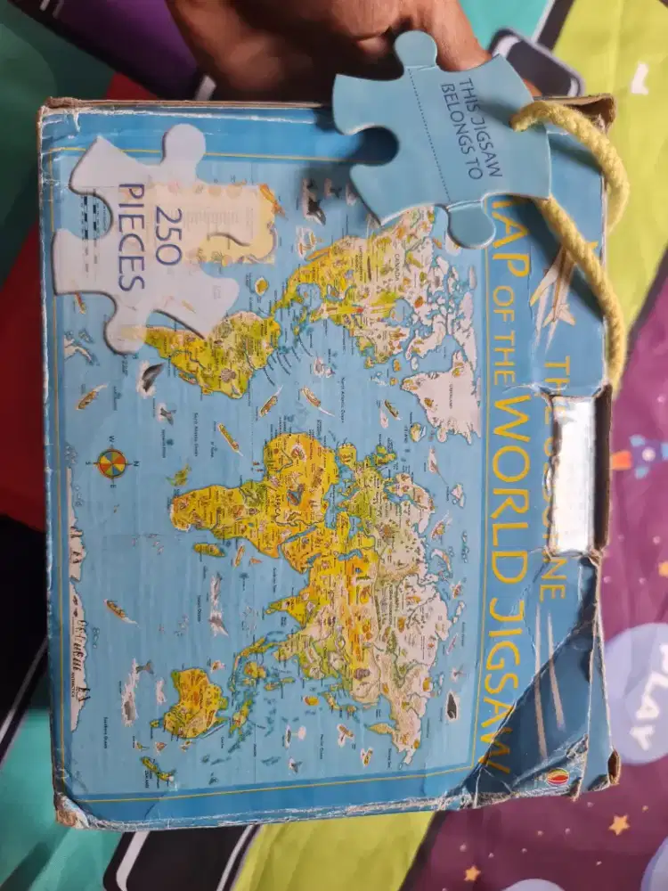 PUZZLE USBORNE MAP OF THE WORLD - 250 PCS
