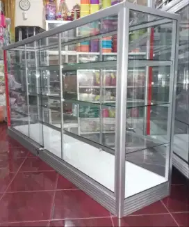 Etalase Panjang 2M x 1M Untuk Perlengkapan Usaha Anda