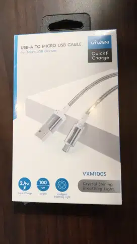 VIVAN VXM100S Kabel Data Micro USB Android 100cm Fast Charging 2.4A