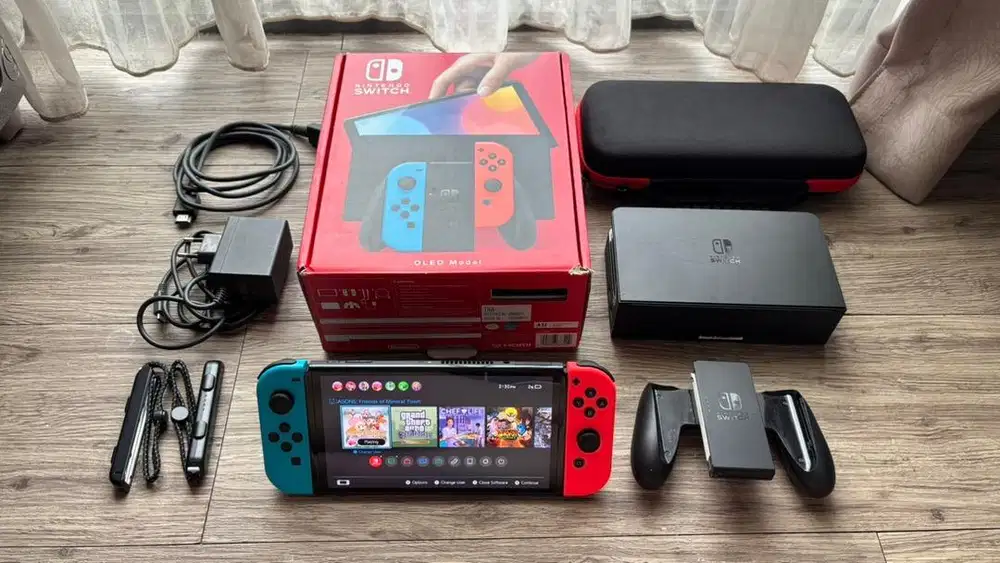 Jual NINTENDO SWITCH OLED neon OFW 64gb