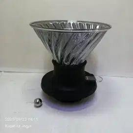 immersion cone coffee dripper v60 transparan gray