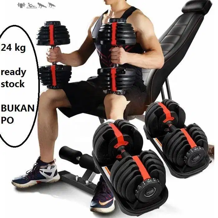F201 Kettler bowflex ADJUSTABLE DUMBELL set barbel alat fitness