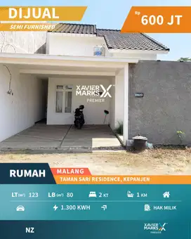 Rumah Baru Di Perumahan Taman Sari Residence Kepanjen Malang