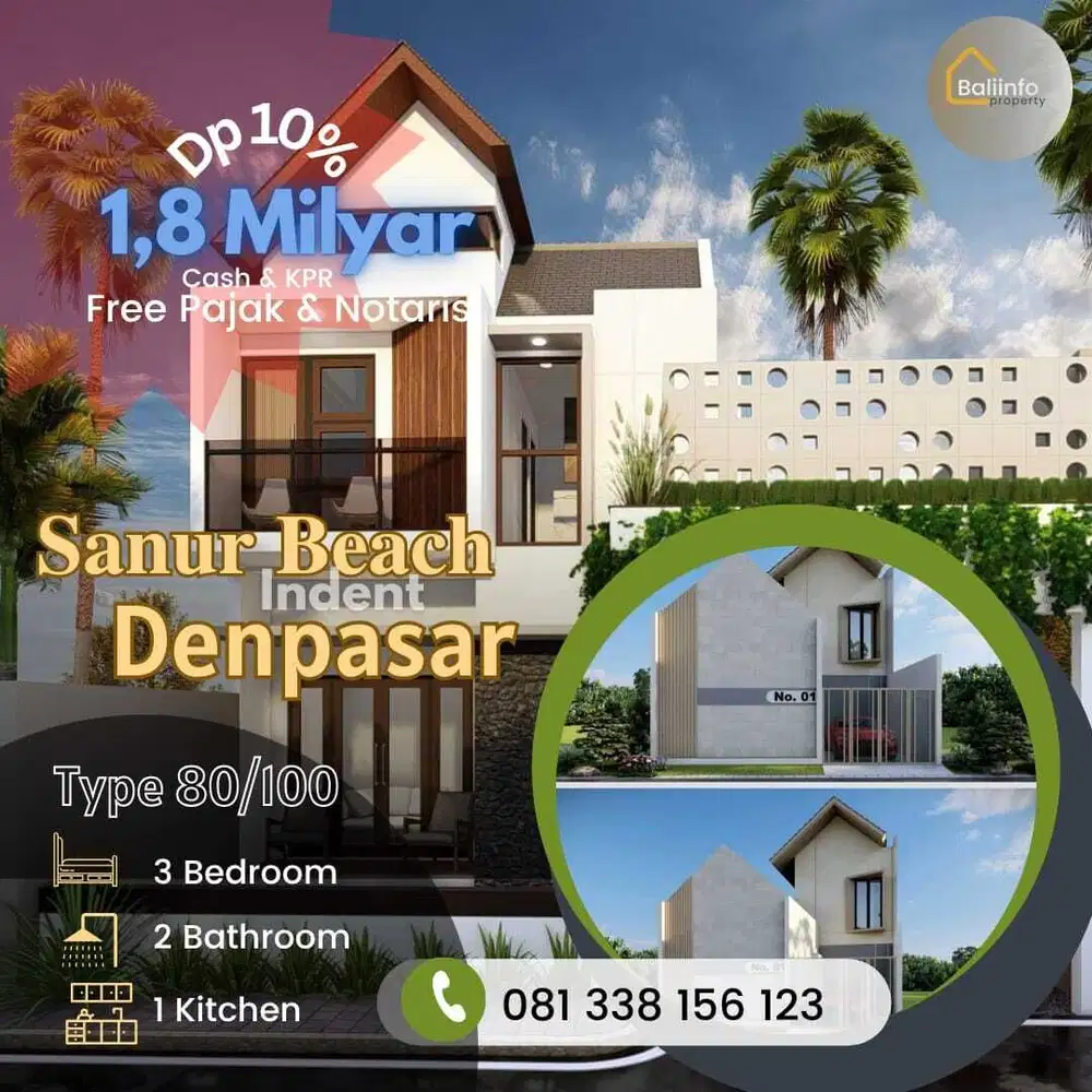 Jual Rumah Atau Villa dkt Bali International Hospital icon mall sanur