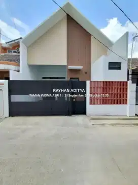 Dijual Rumah murah model scandinavian di perumahan taman wisma asri 1