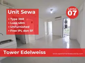 Sewa 3BR kosongan lantai rendah apartment Bassura City