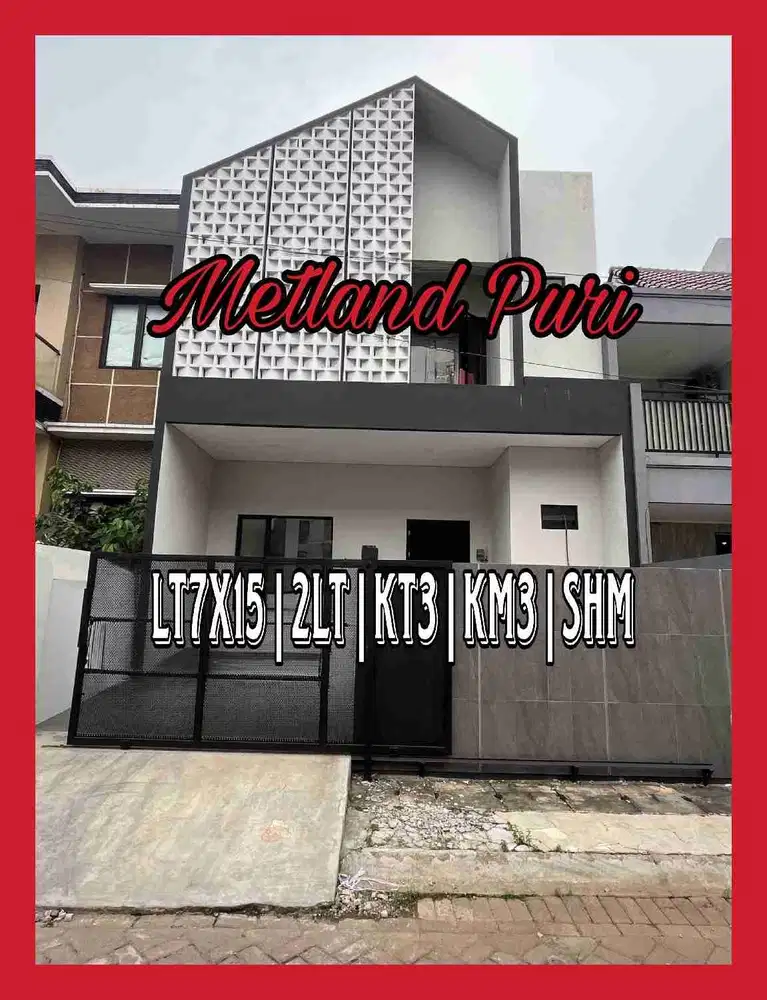 Wilson Rumah baru lokasi bagus uk 7x15 di metland puri