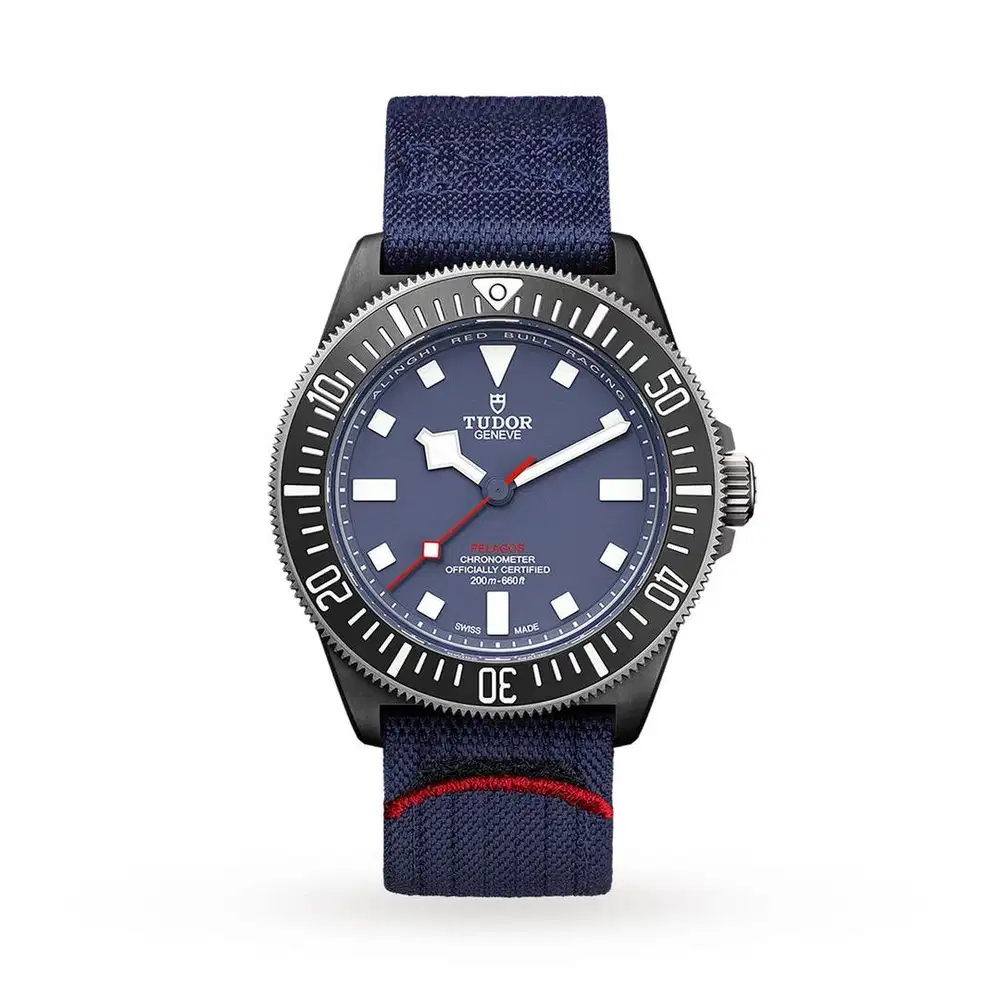 Tudor Pelagos FXD Black Dial Carbon with Blue Fabric Strap 42 mm