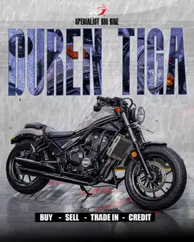 Honda Rebel 500cc Warna Abu Abu Km 19.000an Full Paper