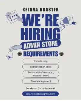 LOKER UNTUK ADMIN TOKO SUPPLIER BAHAN BAKU HORECA