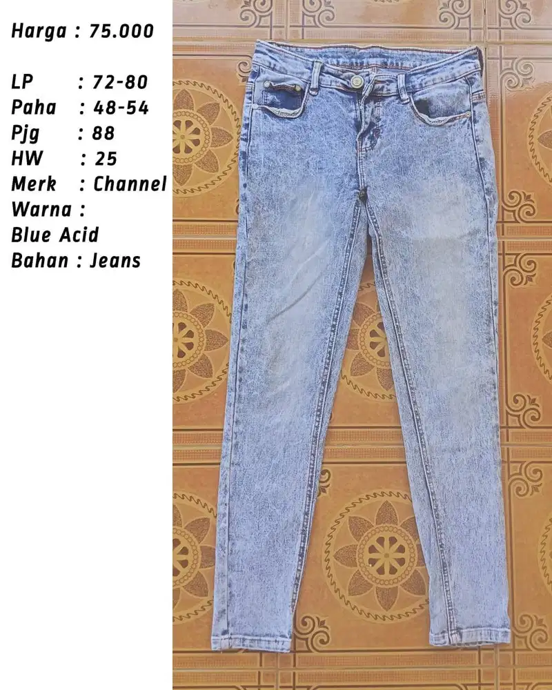 Celana Panjang Jeans Blue Acid Brand Channel
