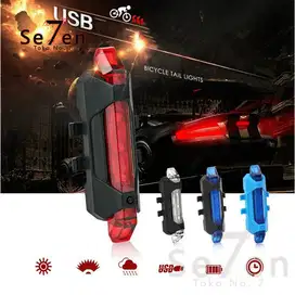 Lampu Belakang LED Sepeda USB Anti Air / SEPEDA LIPAT/ LAMPU SEPEDA MT