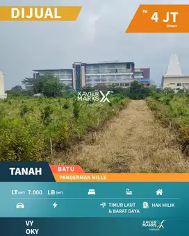Tanah Kavling Prospektif Untuk Villa di Panderman Hills Batu