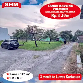 Tanah Kavling Premium di Kartasura Kartosuro. 5 menit Toll & Bandara