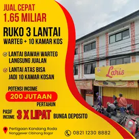 DP 50 Juta Punya Ruko 3 Lantai Income 200 JUTA Bonus Warteg & Kosan