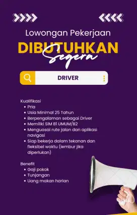 LOWONGAN PEKERJAAN UNTUK DRIVER TRUK