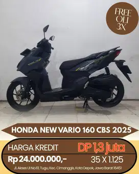 HONDA NEW VARIO 160 CBS 2025 CASH/KREDIT SYARAT MUDAH PROSES CEPAT