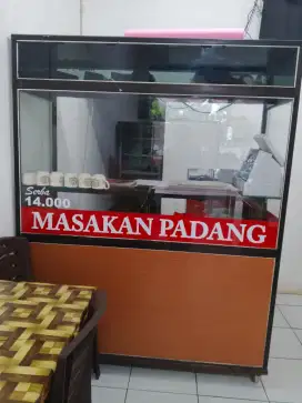Etalase bekas warung nasi padang
