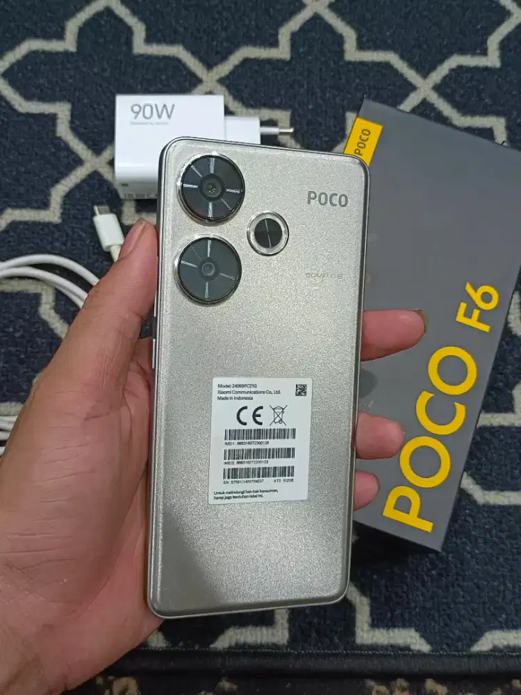 Poco f6 ram 12+6/512gb fullset mulus orian semua