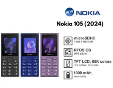 nokia 105 fox 2024 mp3 garansi resmi