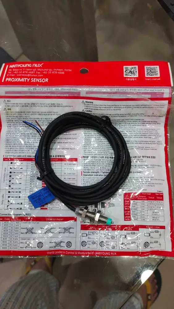 Proximity sensor Hanyong  Type: UP8RD-2NA