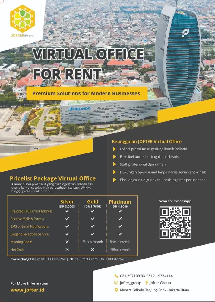 Virtual Office dan Coworking space Pelindo Tower
