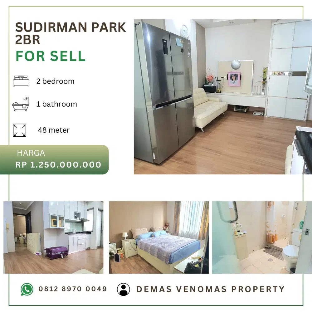 Dijual Apartement Sudirman Park 2BR Full Furnished Tower A
