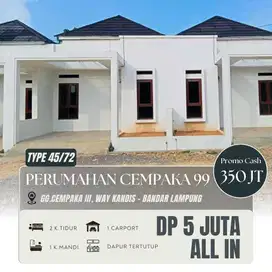 RUMAH CLUSTER MURAH DEKAT PASAR WAY KANDIS