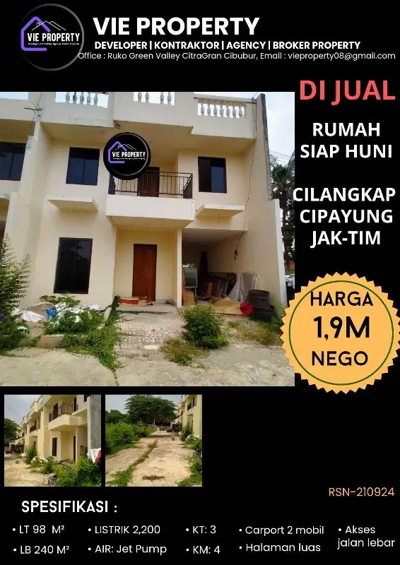 DIJUAL MURAH DIBAWAH PASARAN, RUMAH DI CILANGKAP R