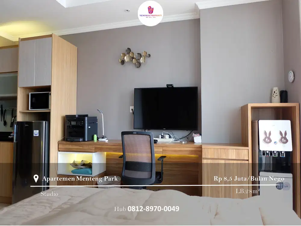 Disewakan Apartement Menteng Park Type Studio Furnished Lantai Sedang