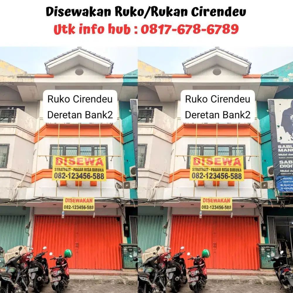 Disewakan Ruko/Rukan Cirendeu