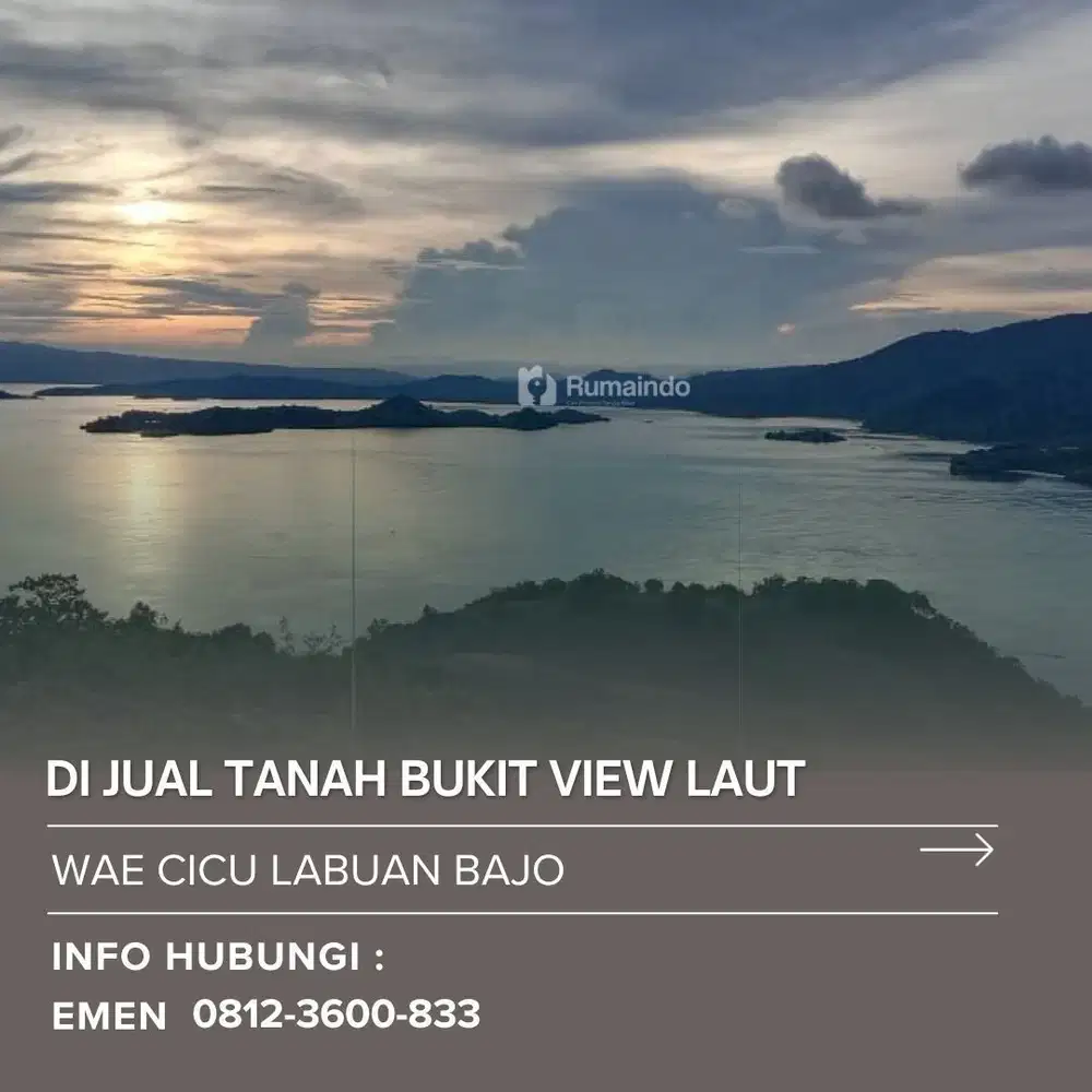 Di Jual Tanah Bukit View Laut di Wae Cicu Labuan Bajo