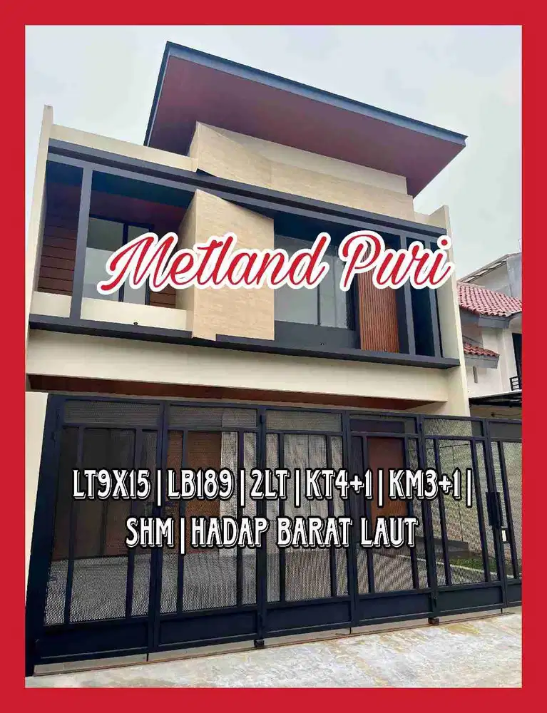 Wilson Rumah baru 2 lantai uk 9x15 di metland puri