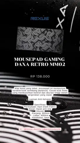 Mousepad XL Rexus daxa Retro MM02