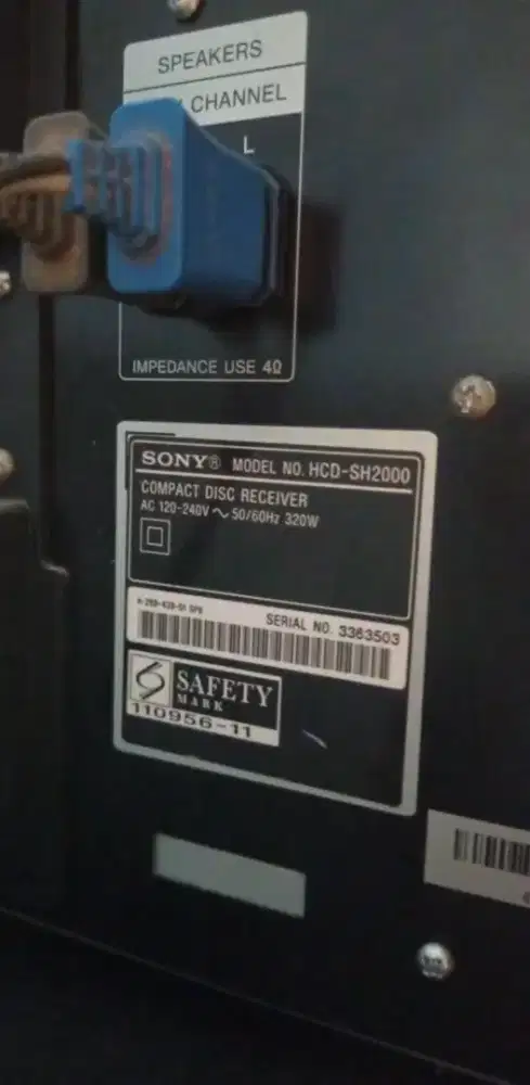 Compo Sony SH2000 normal mulus speker 15 in  tdk ada remot