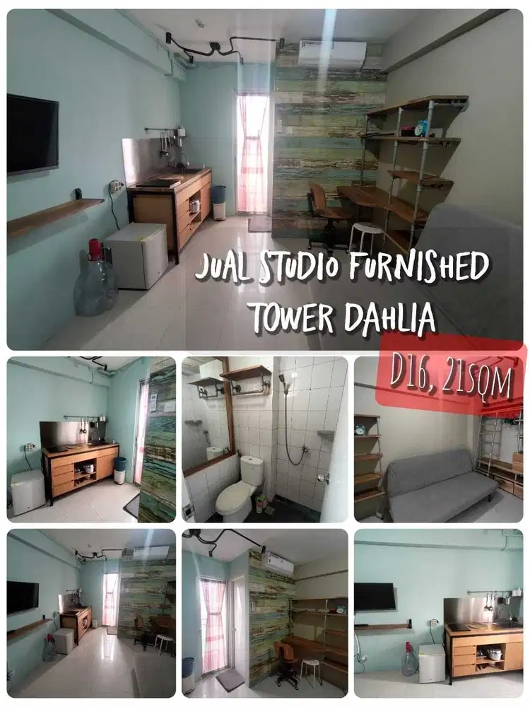 Jual type studio furnished apartments Bassura City tower Dahlia