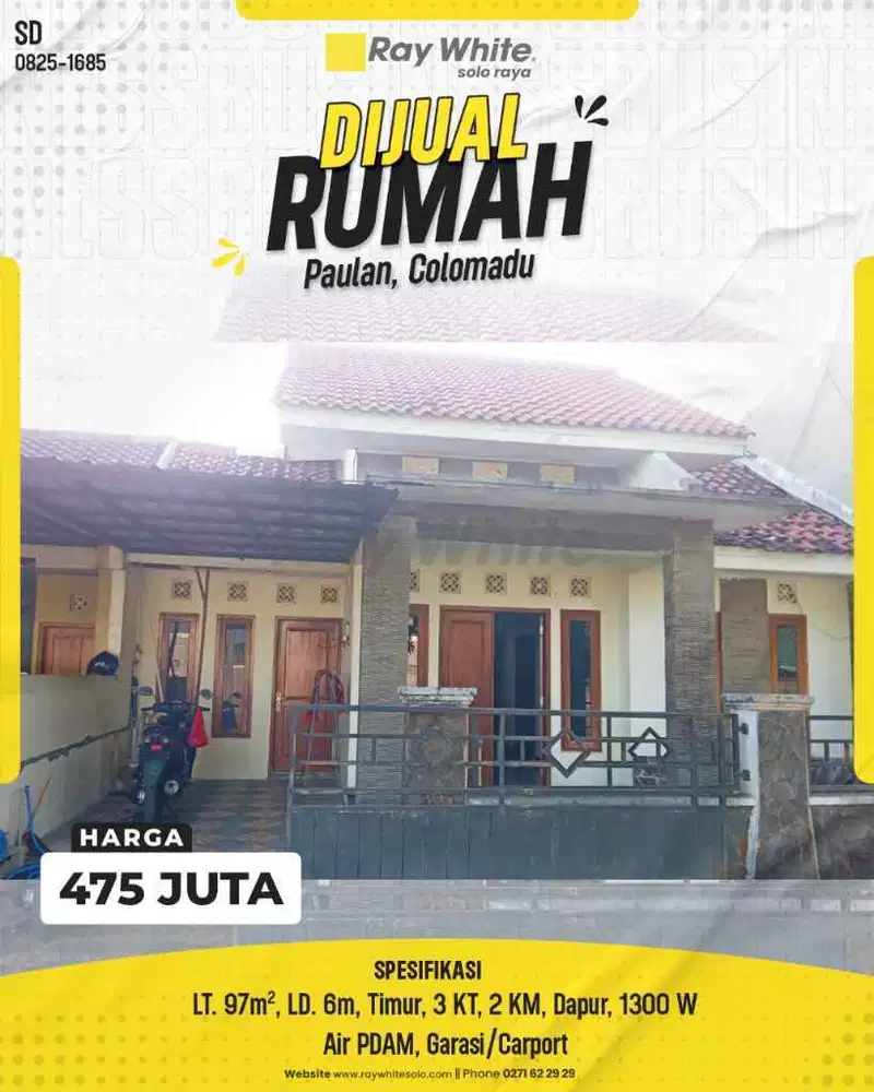 Dijual Rumah Minimalis di Perum Griya Angkasa Paulan, Colomadu