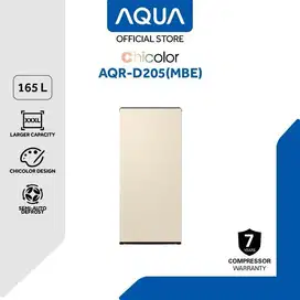 Kulkas Aqua AQR D205 warna beige