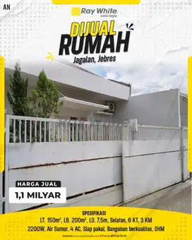 Dijual Rumah Siap Huni di Jagalan, Jebres, Surakarta