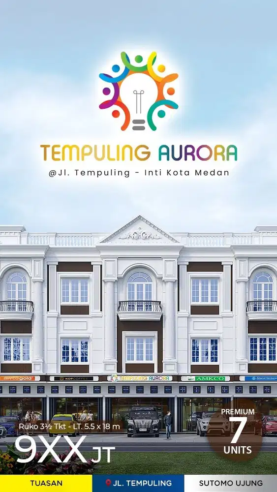 Dijual Ruko dikomplek tempuling aurora jalan tempuling