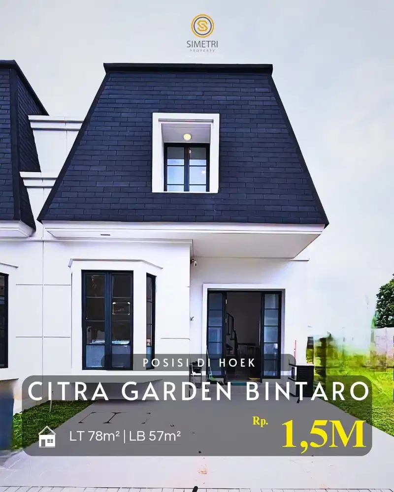 Dijual Rumah di Citra Garden Bintaro Posisi Hook Semi Furnished