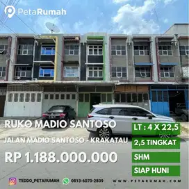 ruko strategis siap huni furnish jl madio santoso daerah krakatau