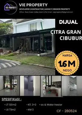 BU  RUMAH MINIMALIS SIAP HUNI CITRA GRAN CIBUBUR