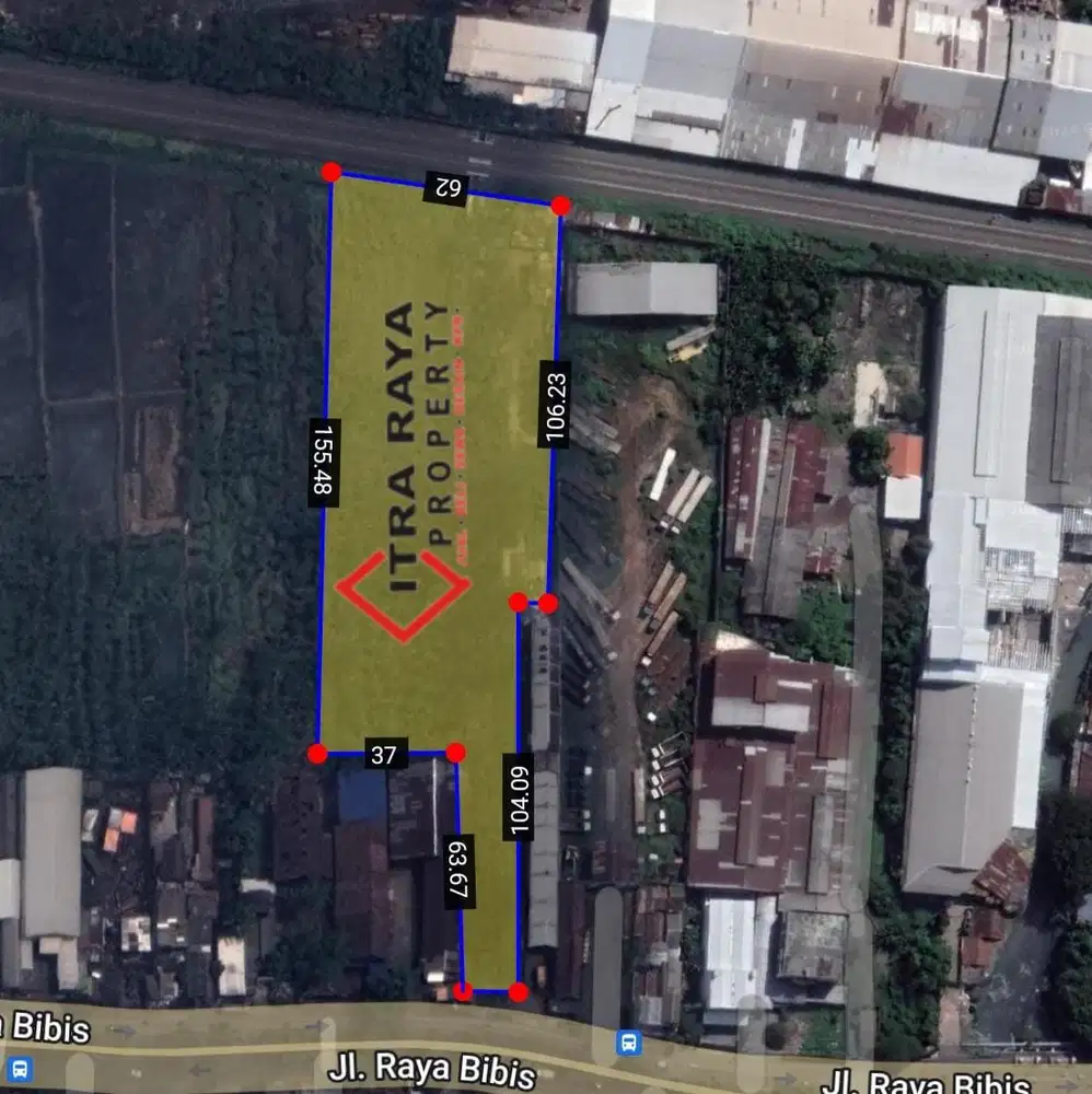 Tanah Dkt Margomulyo di Raya Bibis Tandes Surabaya