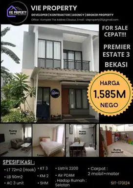 DIJUAL CEPAT RUMAH BANGUNAN BARU premier eatate kranggan