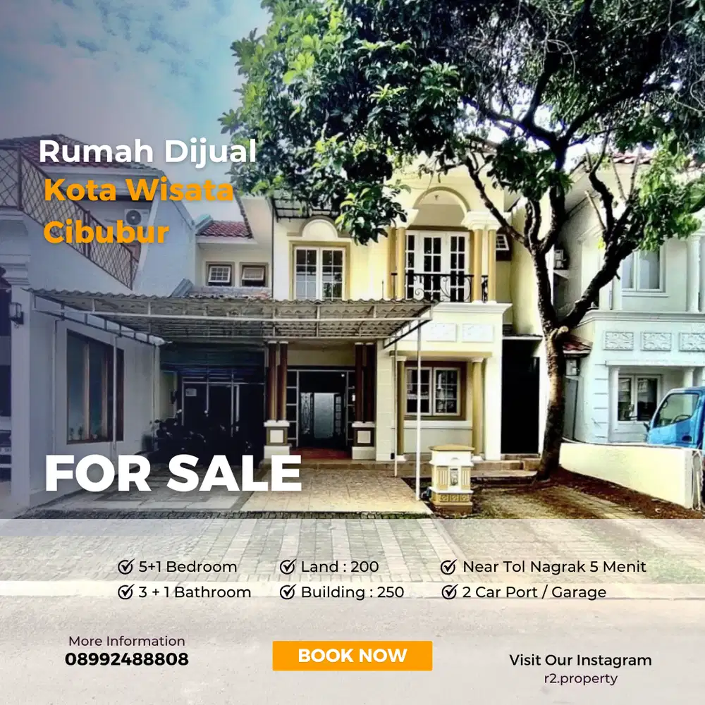 Rumah Dijual di Cibubur Kota Wisata