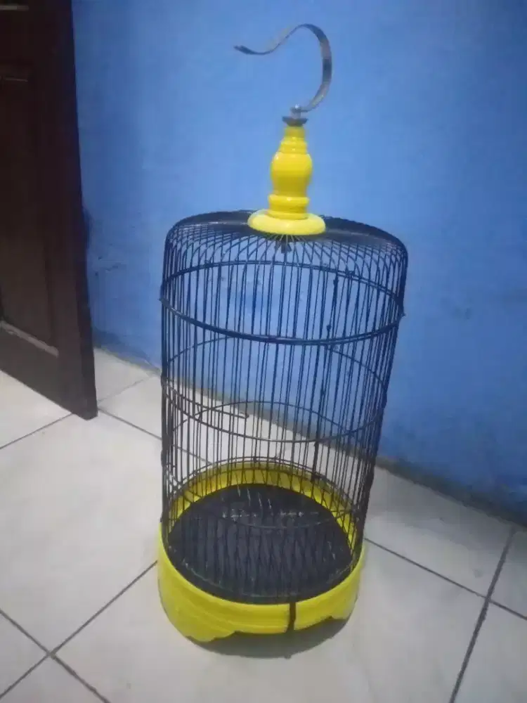 Sangkar besi kecil dan sangkar kayu