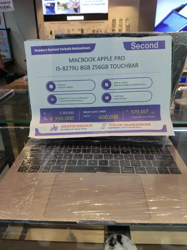 MacBook Pro Touchbar i5 8GB/256GB – Second Mulus Bisa Kredit