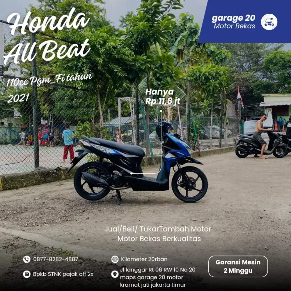 Honda Beat New 110cc Pgm_Fi Esp Tahun 2021 Pajak Off