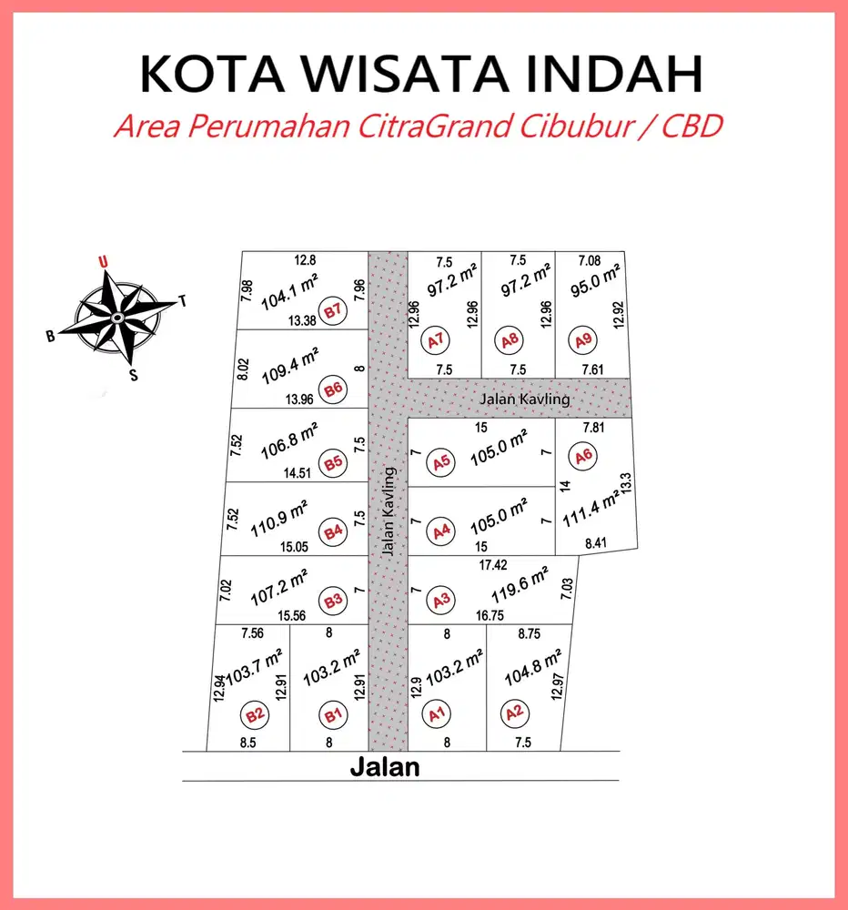 Tanah Kavling Eksklusif dekat Citra Grand Cibubur, Harga 4 Jutaan/M2